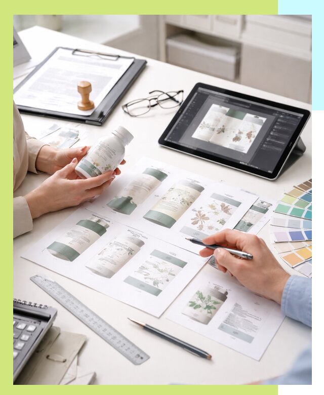 Профессиональная разработка дизайна и текста этикетки продукции в Сердобске