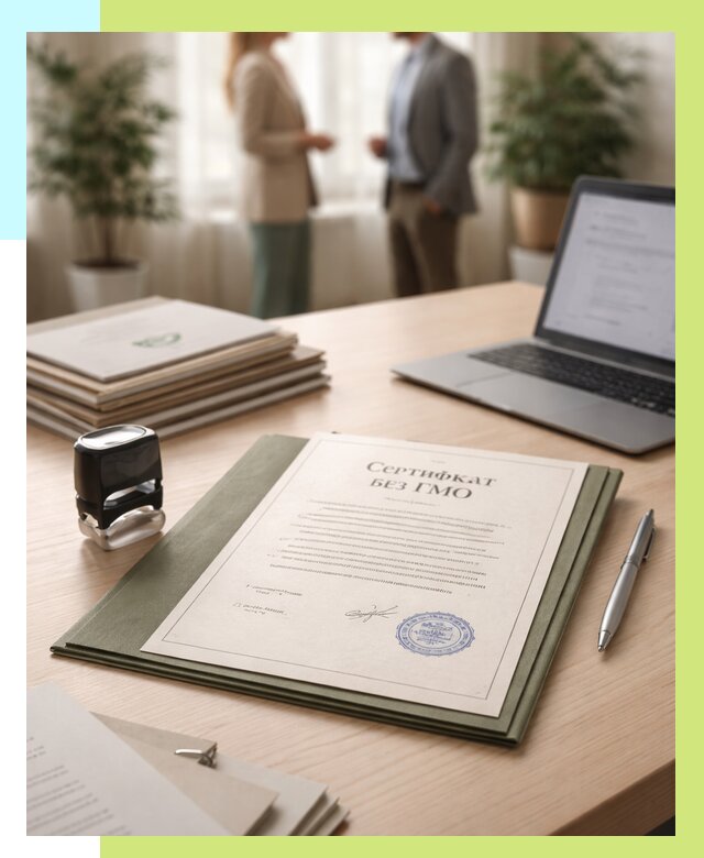 Сертификат без ГМО в Сердобске от 7583 р. оформить срочно Алешин-Срд