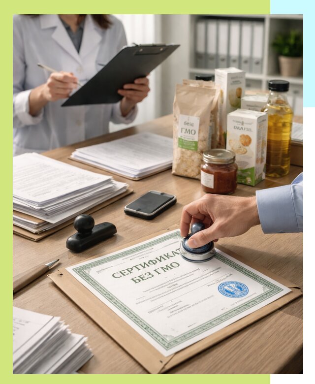 Получение сертификата Без ГМО для продукции в Сердобске